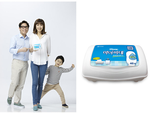 유한킴벌리가 지난 2월 출시한 촉촉한 화장지 마이비데