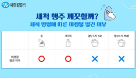 인하대 연구팀과 행주 위생성 연구 물, 세제류로 세척해도 세균 잔존, 오래 방치하면 10,000배 폭증
