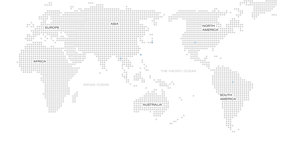 부직포/HK 수출현황 표시 지도
